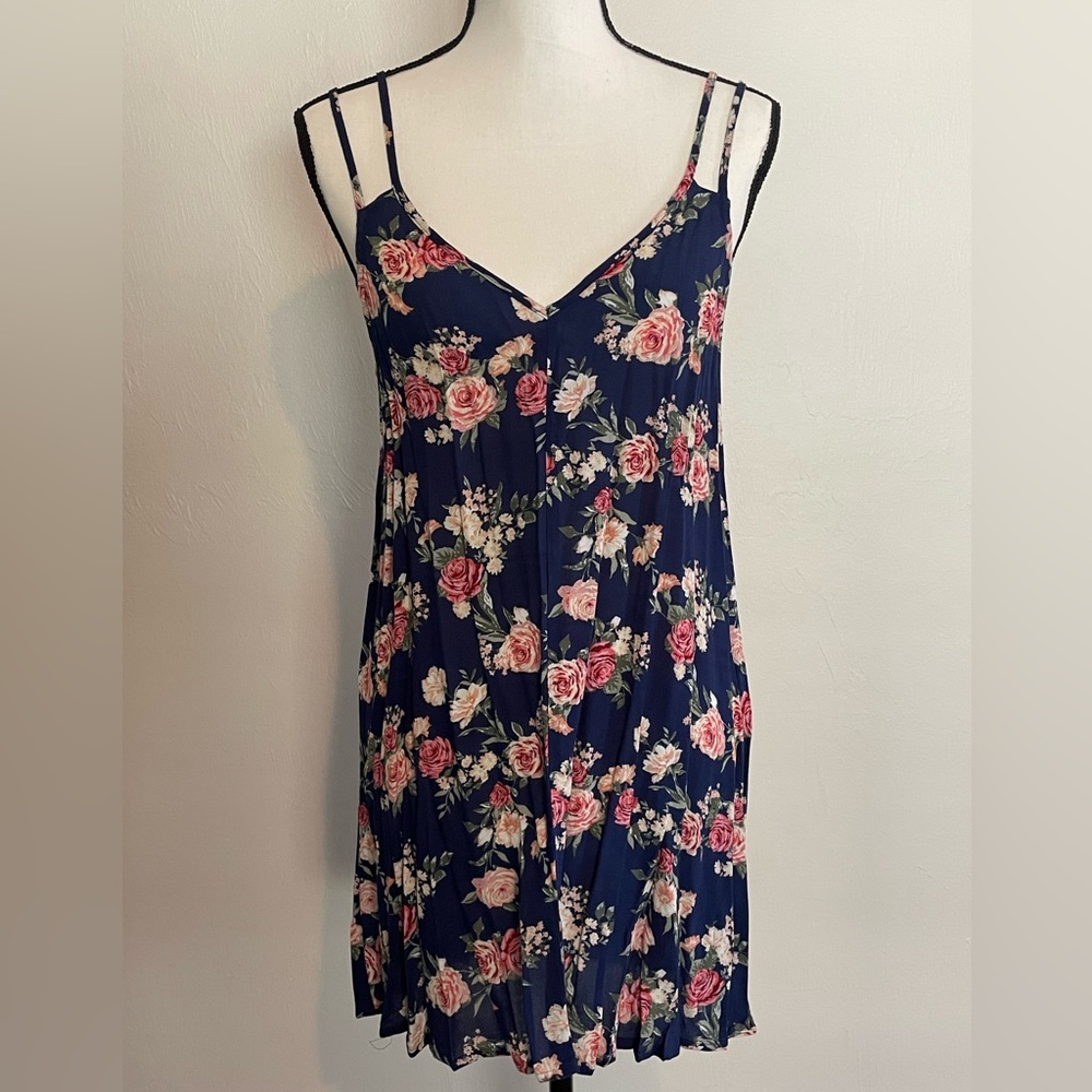 Forever 21 Navy Blue Floral Summer Dress